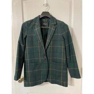 Madewell Wool Blend Windowpane Blazer